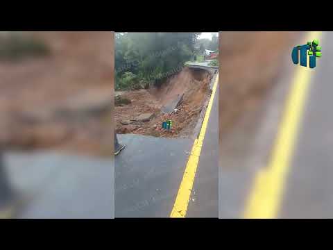 Así quedó la carretera vieja Jinotega - Matagalpa tras las intensas lluvias