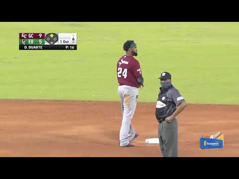 Carlos Peguero limpió las bases ? ¡DOBLETE remolcador de tres más para los Gigantes! ??