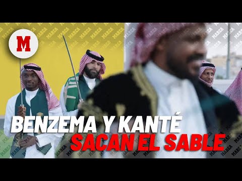 Benzema saca el sable para celebrar el día de Arabia Saudí I MARCA