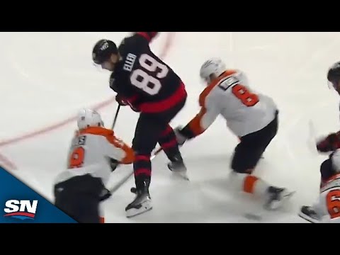 Senators Lars Eller Sets Up Olle Lycksell Goal With Slick Between-The-Legs Feed