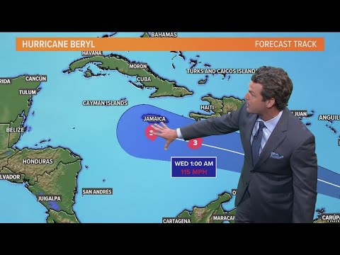 Major hurricane intensifies as it heads to the Caribbean