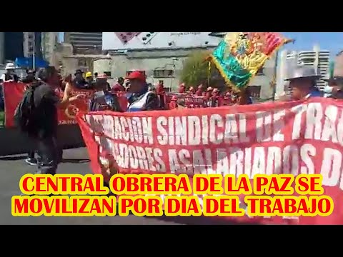 ORGANIZACIONES SOCIALES M4RCHARON EL CENTRO PACEÑO POR EL DIA DEL TRABAJO..