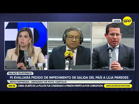 Apelaremos: Benji Espinoza aclara respuesta si el PJ dicta impedimento de salida a Lilia Paredes
