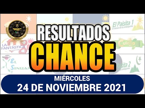 Resultados del CHANCE DE LA MAÑANA del miércoles 24 de noviembre de 2021 ?