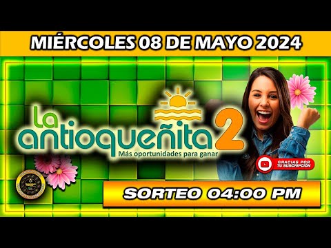Resultado ANTIOQUEÑITA 1 del MIÉRCOLES 08 de Mayo del 2024 #Antioqueñita1 #Chance