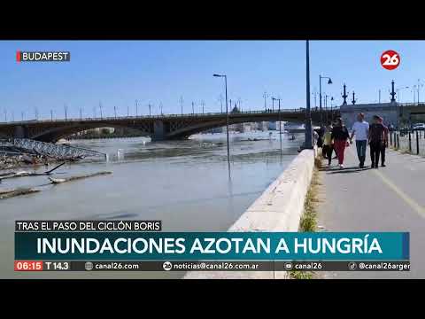 Inundaciones azotan a Hungría