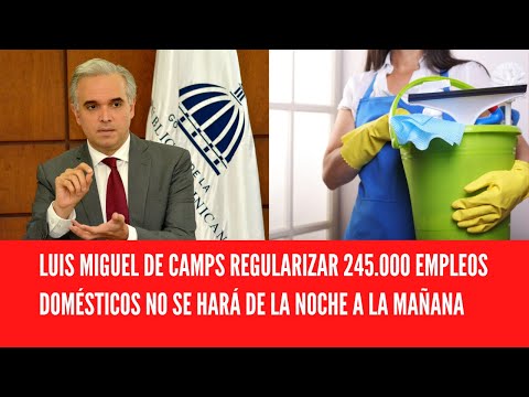 LUIS MIGUEL DE CAMPS DICE REGULARIZAR 245.000 EMPLEOS DOMÉSTICOS NO SE HARÁ DE LA NOCHE A LA MAÑANA