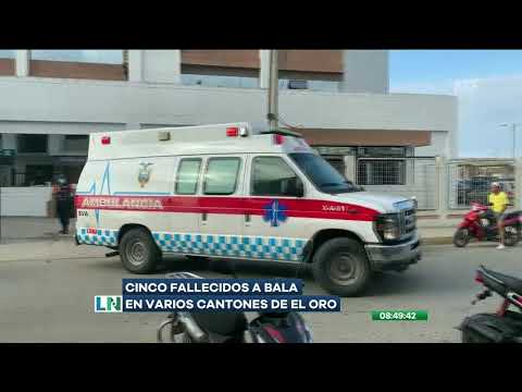 5 muertos y 2 heridos dejan sicariatos en la Provincia de El oro