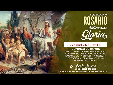 SANTO ROSARIO MEDITADO de hoy Domingo (Misterios Gloriosos) en DIRECTO desde PRADO NUEVO a las 17 h.