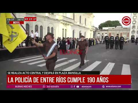 La Policía de Entre Ríos celebró su 190º aniversario con desfile en la Plaza Mansilla