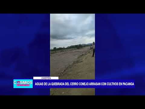 Chepén: Aguas de la quebrada del Cerro Conejo arrasan con cultivos en Pacanga