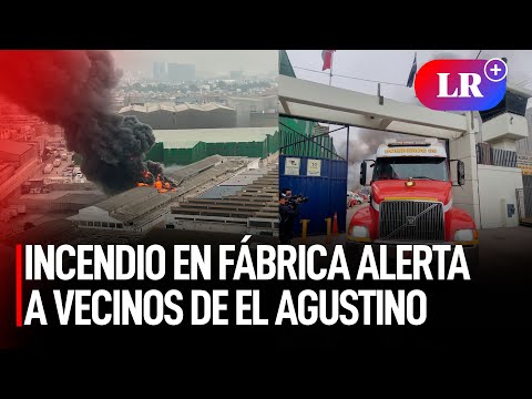 Reportan incendio de grandes proporciones en fábrica en El Agustino | #LR