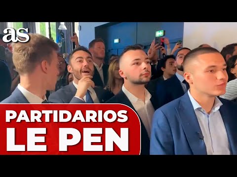 El vídeo viral de los MILITANTES del partido de LE PEN según salieron los RESULTADOS