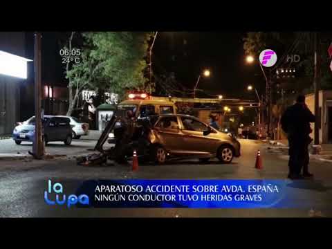 Aparatoso accidente de tránsito en Asunción