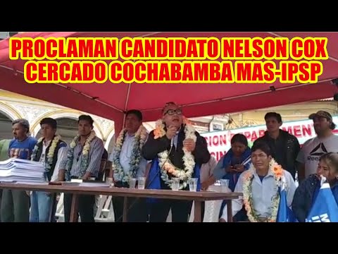 FEDJUVE PROCLAMA NELSON COX PARA CANDIDATO PARA LA ALCALDÍA POR EL CERCADO DE COCHABAMBA...