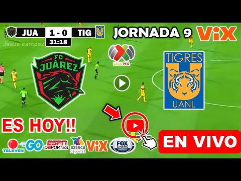 Juárez vs. Tigres en vivo, donde ver, a que hora juega Juarez vs. Tigres Jornada 9 Liga MX 2024 hoy