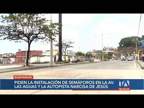 Ciudadanos piden instalar semáforos en la avenida Las Aguas, en Guayaquil