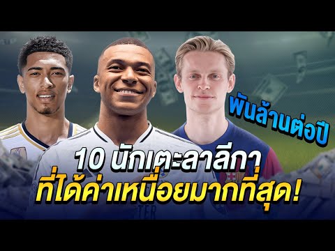 10อันดับนักเตะลาลีกาที่ได้รับ