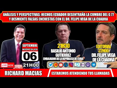 HEC desentraña la cumbre del G 77 y desmiente falsas encuestas con el Dr. Felipe Vega De La Cuadra