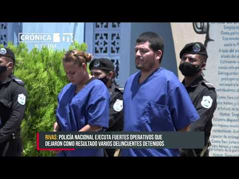 Delincuentes detenidos por delitos de peligrosidad en Rivas - Nicaragua