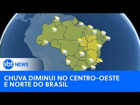 Chuva diminue no centro-oeste e norte e se intensifica no sudeste do Brasil |#SBTNewsnaTV(13/02/24)