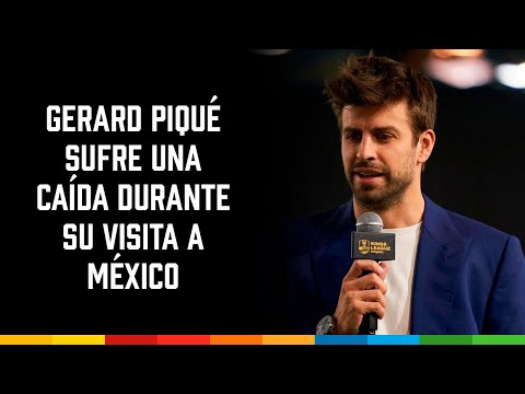 Aparatosa caída de Gerard Piqué durante un acto de la Kings League en México