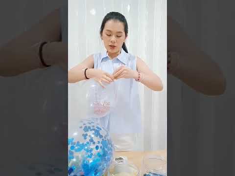 วิธีเป่าลูกโป่งยางผสมกลิตเตอร์ วิธีเป่าลูกโป่งยางผสมกลิตเตอร์
