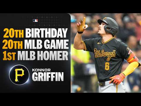 KONNOR GRIFFIN: 20th birthday , 20th MLB game , 1st MLB homer!  | MLB 하이라이트