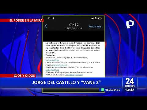 Vane 2: Presunto alias de Patricia Benavides fue revelado por Jorge del Castillo