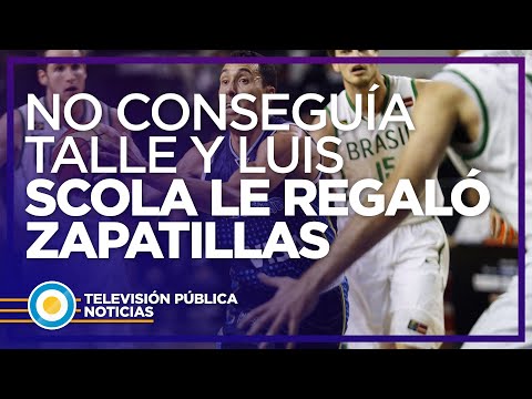 No conseguía zapatillas de su talle y Luis Scola le regaló dos pares