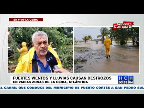 Fuertes lluvias provocan desastres en la ciudad de La Ceiba