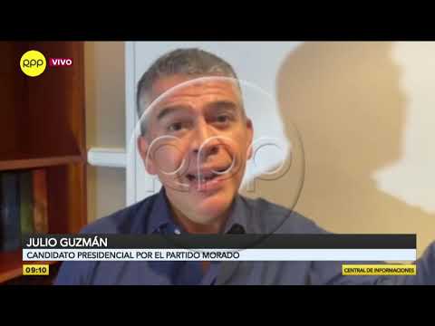 Julio Guzmán candidato presidencial del Partido Morado envía mensaje final a la población