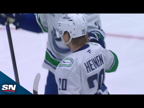 Canucks Danton Heinen Contorts Body To Score Power-Play Goal