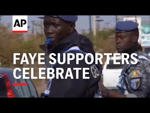 Faye supporters celebrate his inauguration as Senegal's fifth president