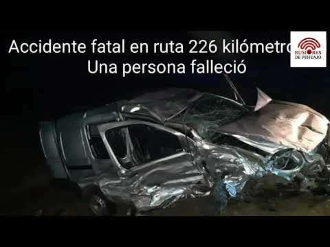 Accidente fatal en ruta 226 kilómetro 451