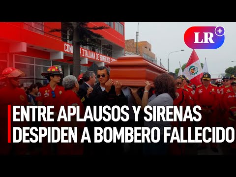 Entre aplausos y sirenas despiden a bombero fallecido en tragedia del aeropuerto Jorge Chávez | #LR