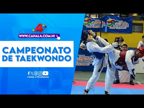 Final del campeonato de Taekwondo de los Juegos Juveniles Managua 2023