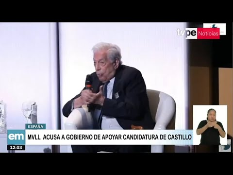 Vargas Llosa: claramente el Gobierno ha tomado partido en estas elecciones por Pedro Castillo