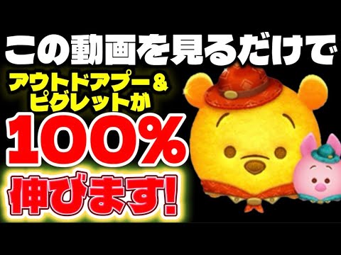 【初心者必見】この動画を見るだけでアウトドアプー&ピグレットが100%伸びます!アウトドアプー&ピグレットの簡単使い方解説!【ツムツム】