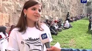 فيديو..أطول سلسلة قراء تحيط بسور القدس