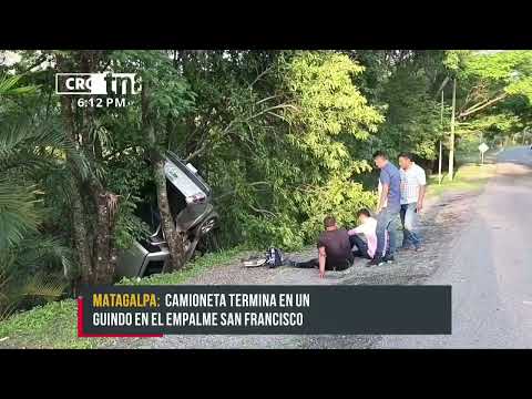 Milagroso: Conductor sale ileso tras aparatoso accidente en Matagalpa - Nicaragua