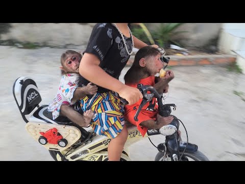 Mimi Kuku cycling with her brother is so cute