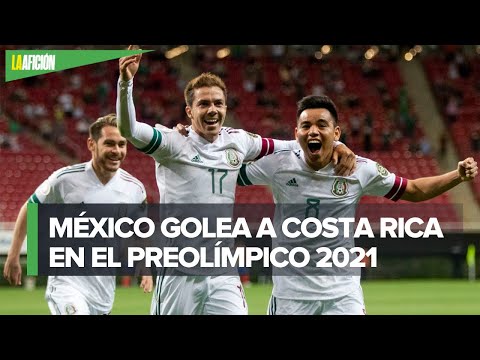 México golea a Costa Rica y está a un paso de Tokio 2021