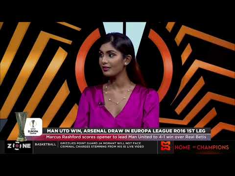 Manchester United win, Arsenal draw in Europa League RO16 1st Leg, Match HL, Zone reaction