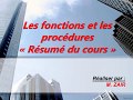 1) Les Fonctions et les Proc?dures  R?sum? du cours
