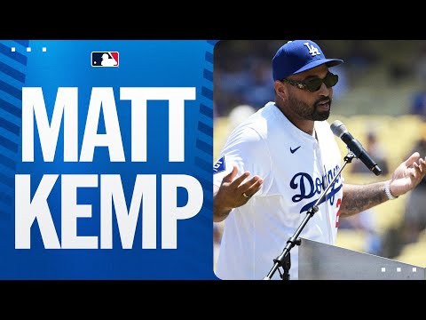 Matt Kemp retired as a member of the Dodgers (Highlights from the ceremony & hear Kemp in the booth)