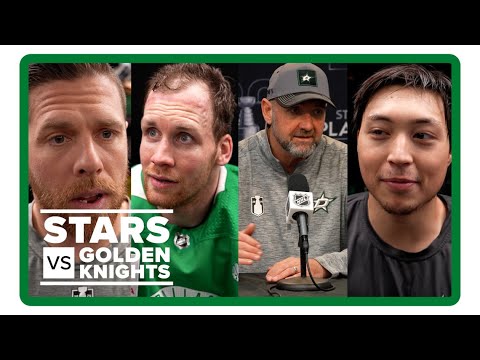 Joe Pavelski, Pete DeBoer, Radek Faksa, Jason Robertson | Stars vs. Knights Game 7 pregame interview