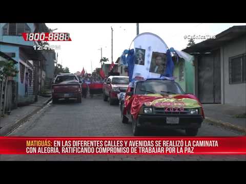 Boaco: Pueblo salió a caminar demostrando su amor por Nicaragua