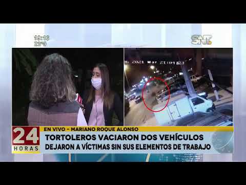 Tortoleros vaciaron dos vehículos en Mariano Roque Alonso