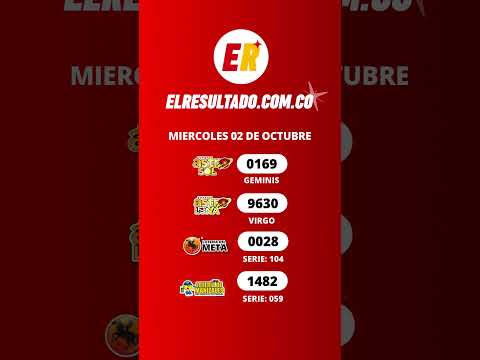 RESULTADO LOTERIA META - LOTERIA MANIZALES Y SUPER ASTRO MIERCOLES 02 de octubre  #Shorts